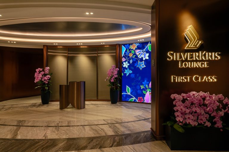 Entrance to the all-new First Class SilverKris Lounge at T2