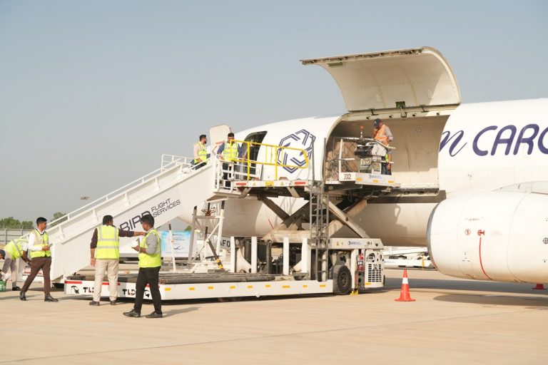 Cargo loaded in the first Cargo flight